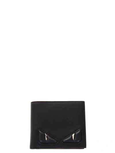 Shop Fendi Bag Bugs Black Leather Wallet