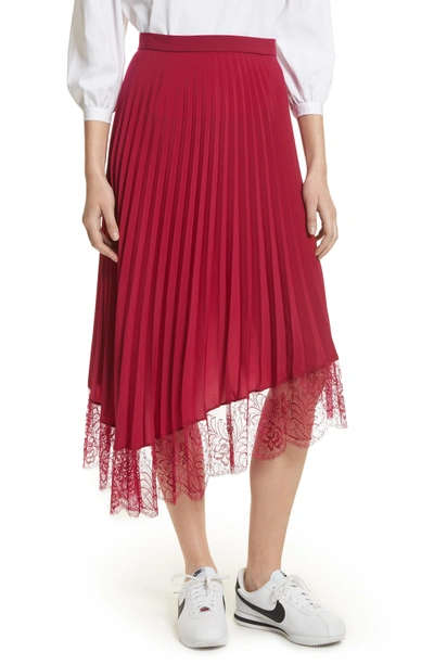 Shop A.l.c Claude Asymmetrical Skirt In Magenta