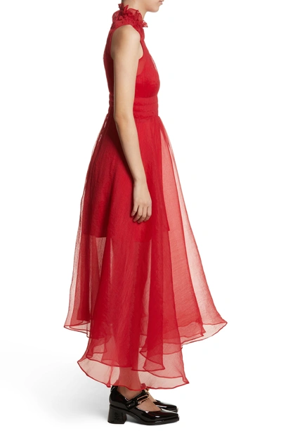 Shop Beaufille Venus Chiffon Dress In Red