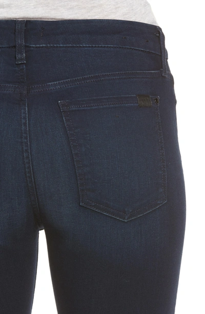 Shop Jen7 Slim Straight Jeans In Riche Touch Blue/ Black