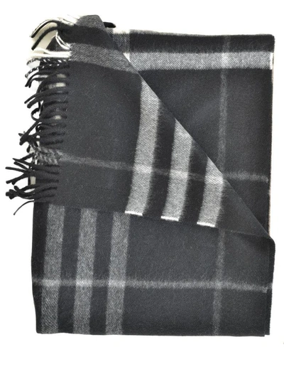 Shop Burberry Giant Icon Scarf In Black Check