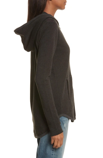 Shop Atm Anthony Thomas Melillo Front Zip Hoodie In Charcoal Heather