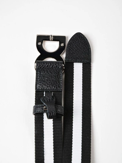 Shop Dolce & Gabbana Dg Miller Belt In Black/white