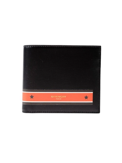 Shop Givenchy Star Print Simple Wallet In Black-red