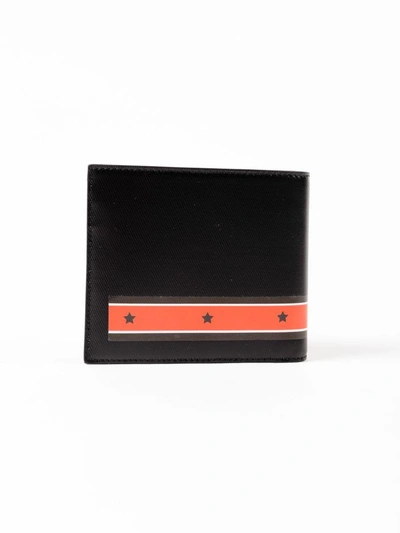 Shop Givenchy Star Print Simple Wallet In Black-red