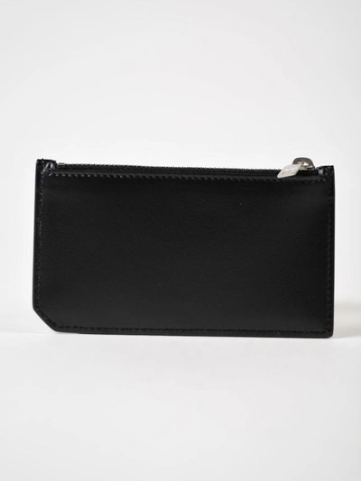 Shop Saint Laurent Fragments Éclair Card Holder In Black-multi