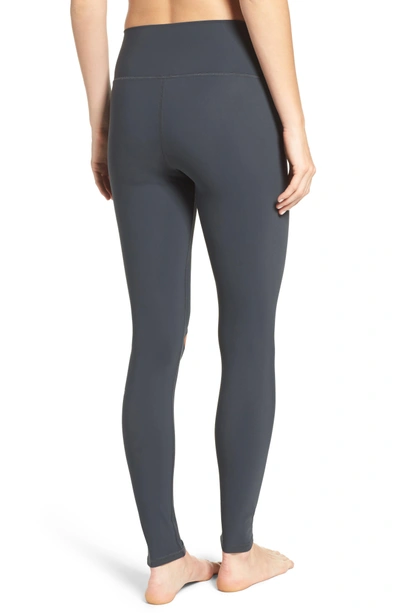 Shop Alo Yoga Ripped Airbrush Leggings In Anthracite