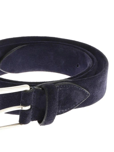 Shop Andrea D'amico Andrea Damico Leather Belt In Blue