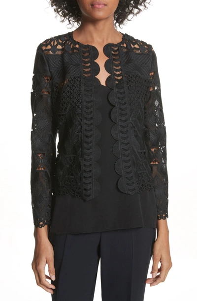 Ted Baker Crop Lace Jacket In Black | ModeSens