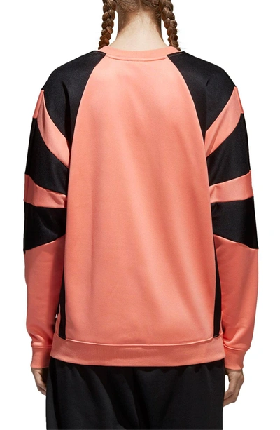 Shop Adidas Originals Eqt Sweatshirt In Chalk Coral