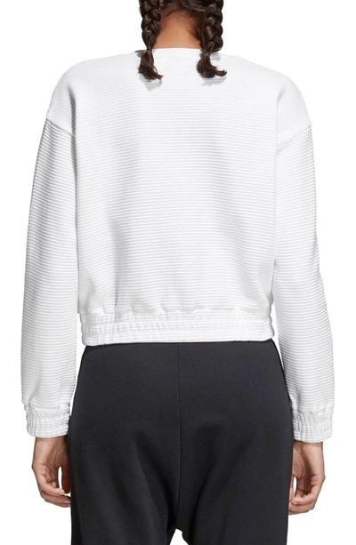 Shop Adidas Originals Eqt Sweatshirt In White