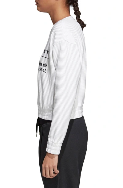 Shop Adidas Originals Eqt Sweatshirt In White