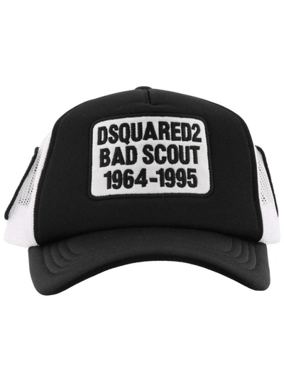 Dsquared2 Cappello Berretto Regolabile Baseball Bad Scout In Black