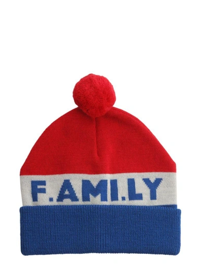 Shop Ami Alexandre Mattiussi Beanie With Pompom In Multicolor