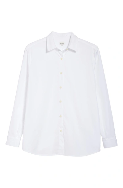 Shop Kule The Hutton Cotton Poplin Shirt In White