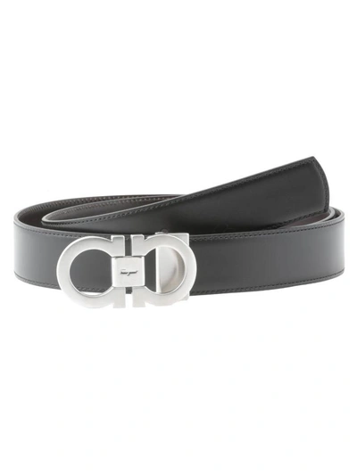 Shop Ferragamo Leather Belt In Black