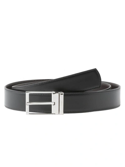 Shop Ferragamo Leather Belt In Black