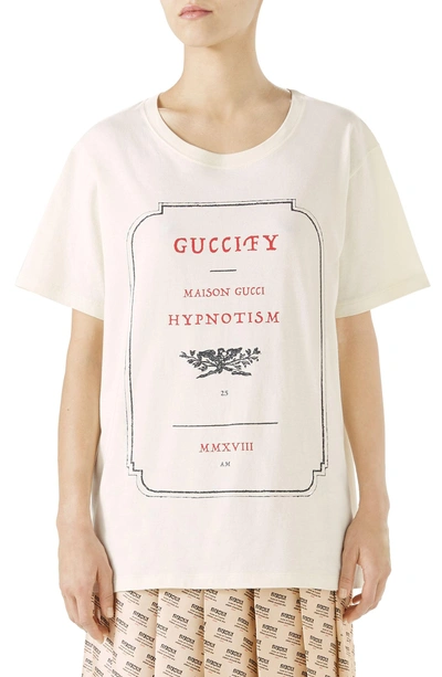 Shop Gucci Hypnotism Graphic Tee In Sun-kissed/ Multicolor