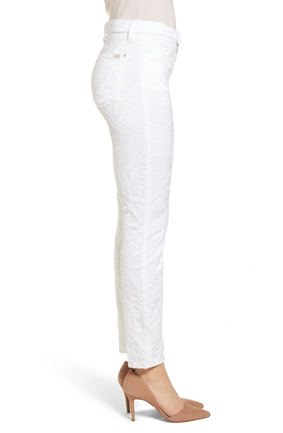 Shop Jen7 Jacquard Ankle Skinny Jeans In White