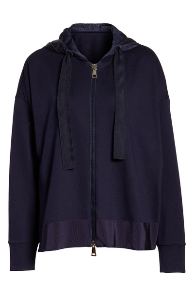 Shop Moncler Zip Hoodie In Navy/ Blue