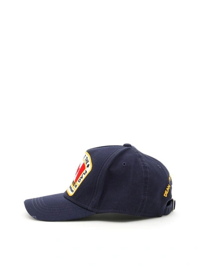 Shop Dsquared2 Canada Baseball Cap In Navyblu