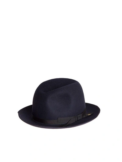 Shop Borsalino Felt Hat In Blue