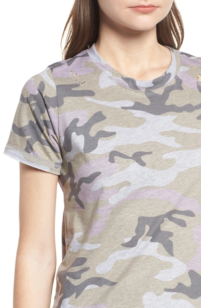 Shop Prince Peter Distressed Camo Tee In Light Grey Camo