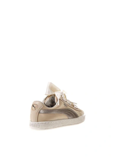 Shop Puma Heart Satin Ii Sneakers In Natural