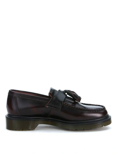 Shop Dr. Martens' Bordeaux Fringe Loafer In Rosso