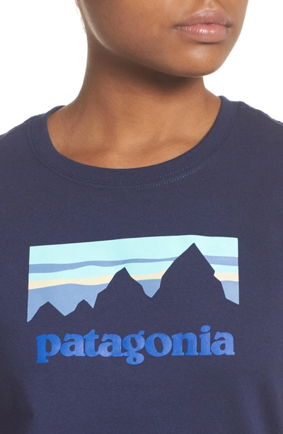 Shop Patagonia Shop Sticker Tee In Classic Navy
