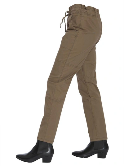 Shop Boutique Moschino Cotton Gabardine Trousers In Militare