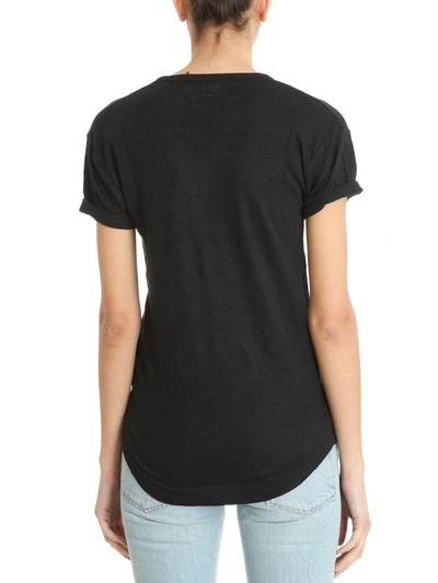 Shop Isabel Marant Étoile Koldi Shiny T-shirt In Black