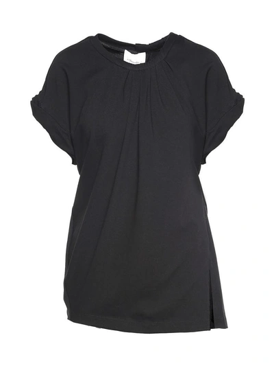 Shop 3.1 Phillip Lim / フィリップ リム Shirred-sleeve Cotton T-shirt In Nero