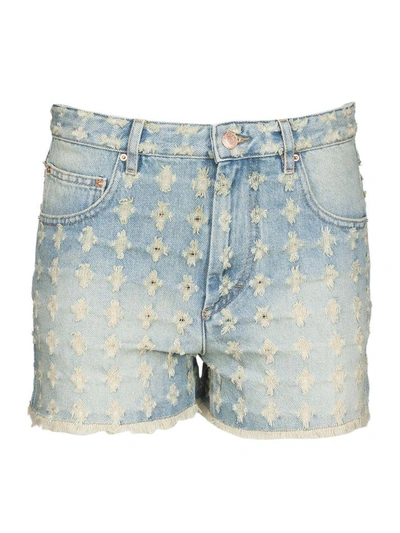 Shop Isabel Marant Étoile High-waisted Denim Shorts In Blue