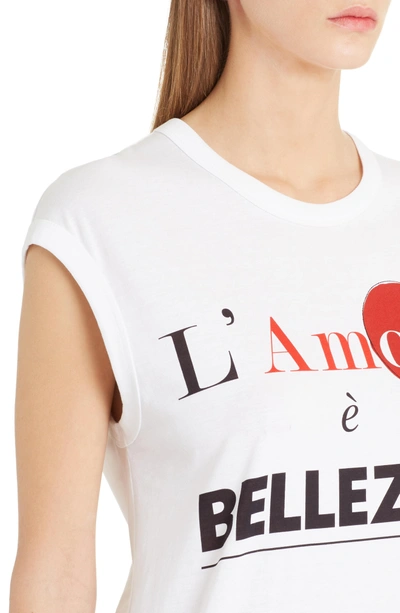 Shop Dolce & Gabbana Amore Graphic Tank Top In White
