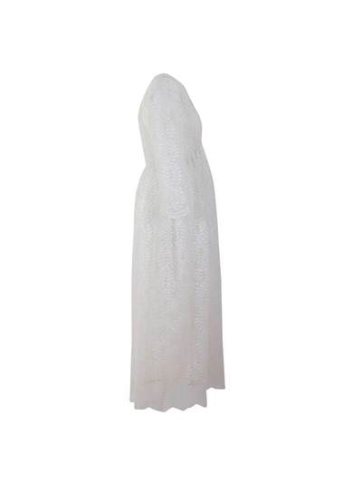 Shop Brigitte Bardot Long Dress In Ivory