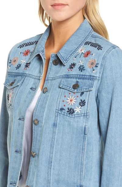 Shop Cupcakes And Cashmere Bestel Embroidered Denim Jacket