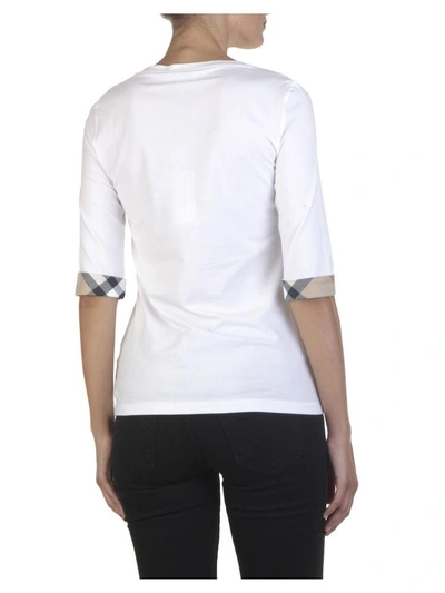 Shop Burberry Cotton T-shirt In White