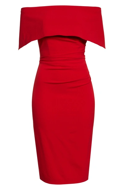 Shop Vince Camuto Popover Dress In Red