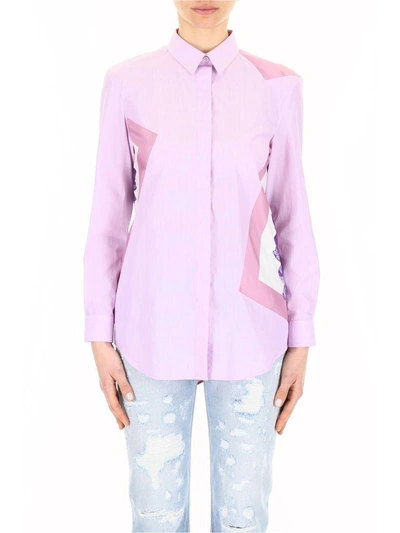 Shop Ferragamo Cotton And Silk Shirt In Pink|rosa