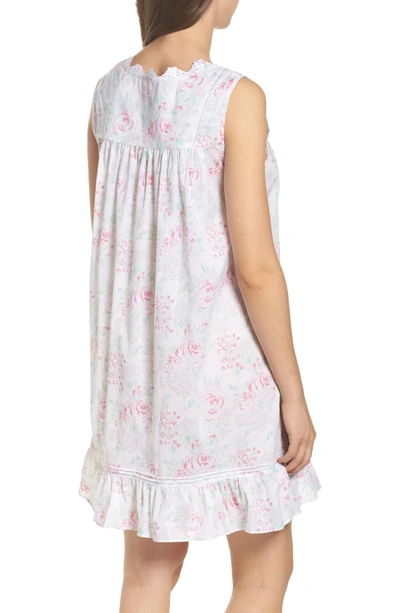 Shop Eileen West Cotton Chemise In White Watercolor Floral