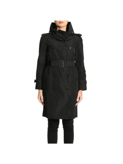 Shop Burberry Coat Coat Women  In Black