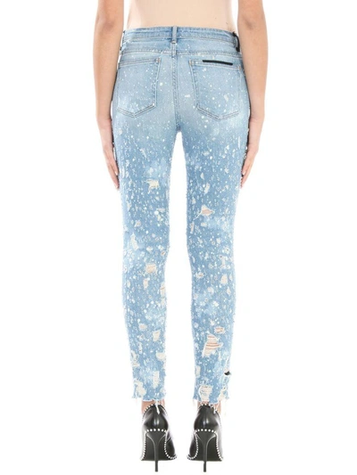 Shop Alexander Wang Slim-fit Faded Jeans In Blue