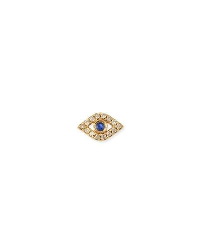 Shop Sydney Evan 14k Diamond Mini Evil Eye Single Stud Earring In Yellow Gold