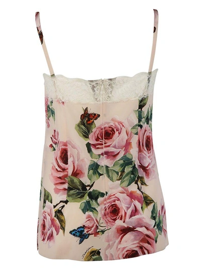 Shop Dolce & Gabbana Printed Top In Pink
