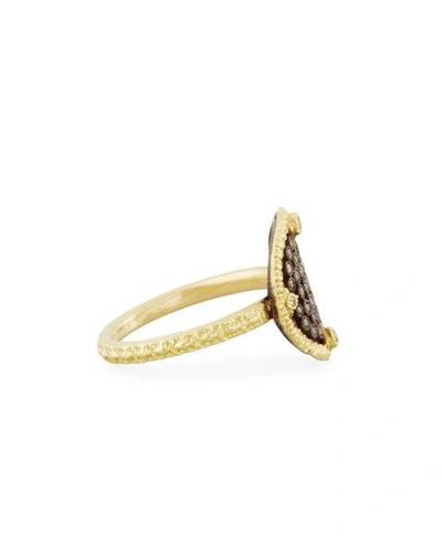 Shop Armenta Old World Pave Diamond Disc Ring In Yellow/black