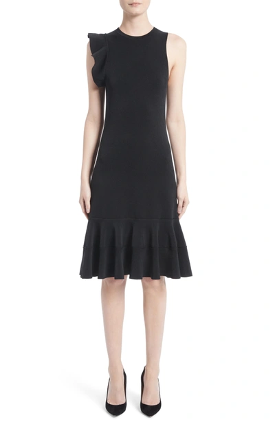 Shop Proenza Schouler One-shoulder Ruffle Dress In Black