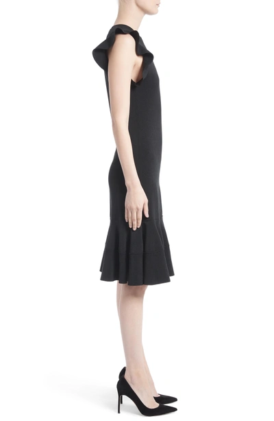 Shop Proenza Schouler One-shoulder Ruffle Dress In Black
