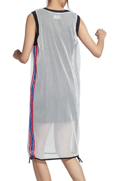 Shop Nike Lab X Rt Mesh Jersey Dress In White