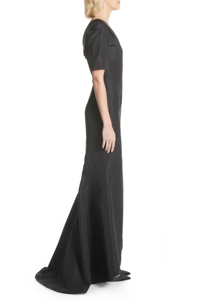 Shop Carolina Herrera Silk Faille Mermaid Gown In Black